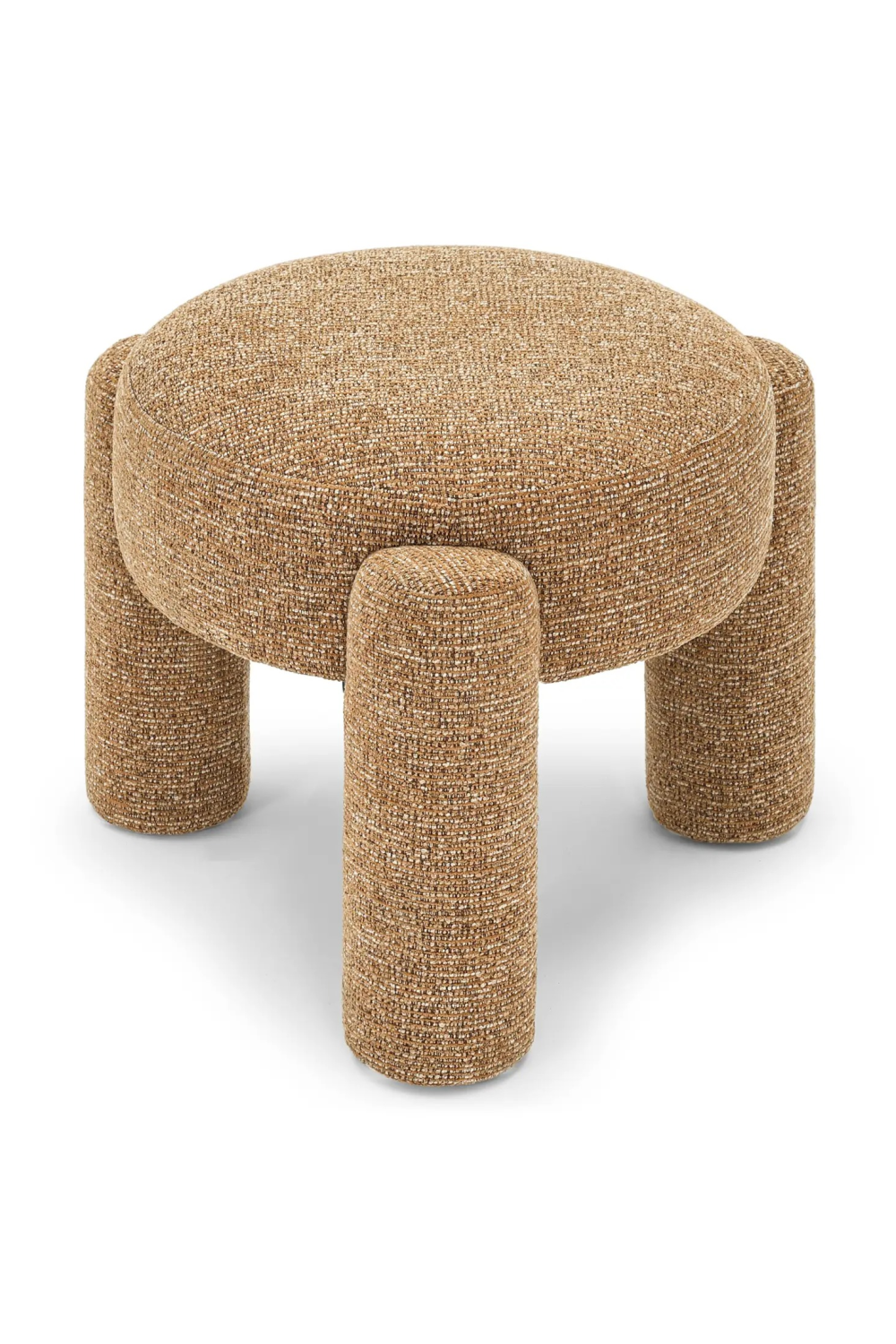 Brown Tweed Round Stool | NV Gallery Luqa | Oroatrade.com