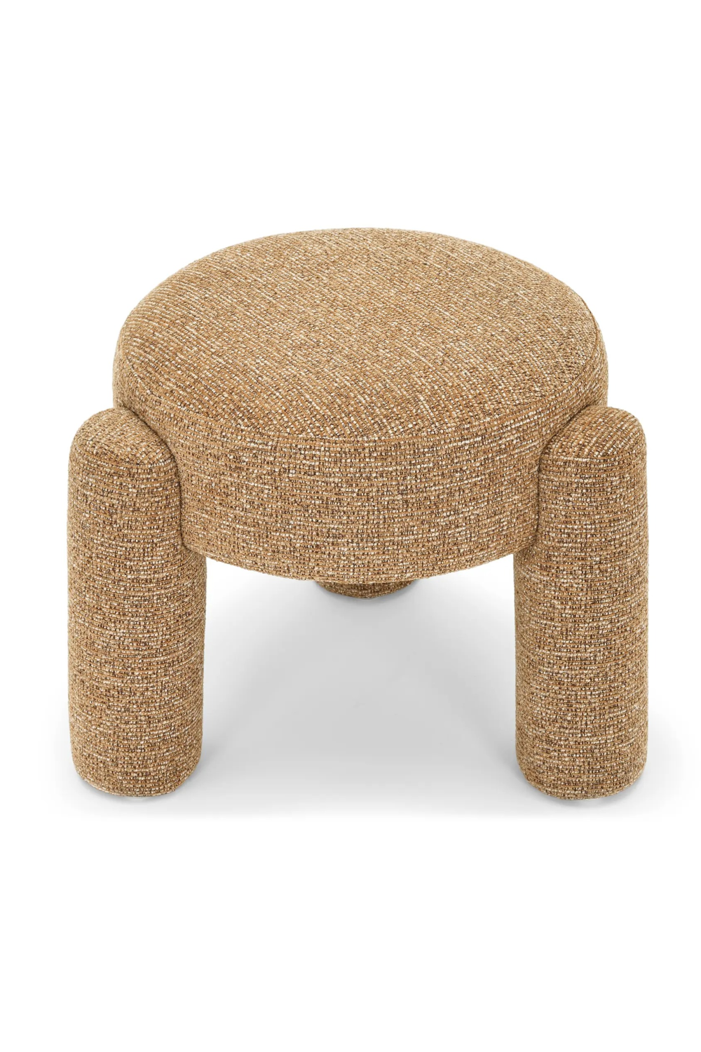 Brown Tweed Round Stool | NV Gallery Luqa | Oroatrade.com