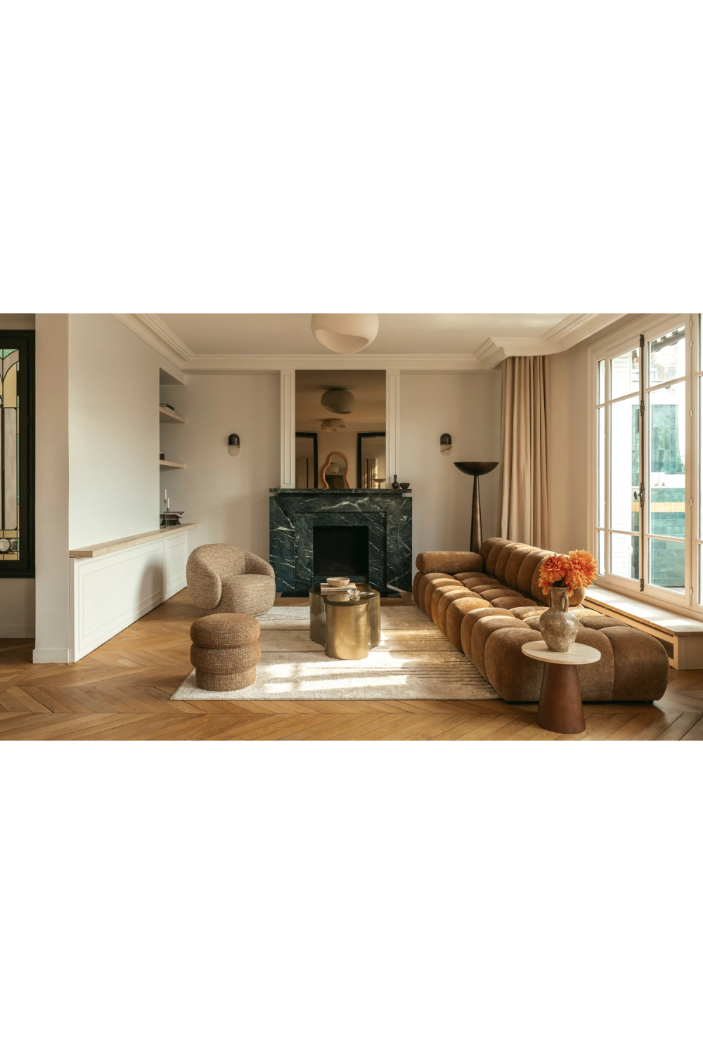 Deep-Channeled Square Ottoman | NV Gallery Waffle | Oroa.com