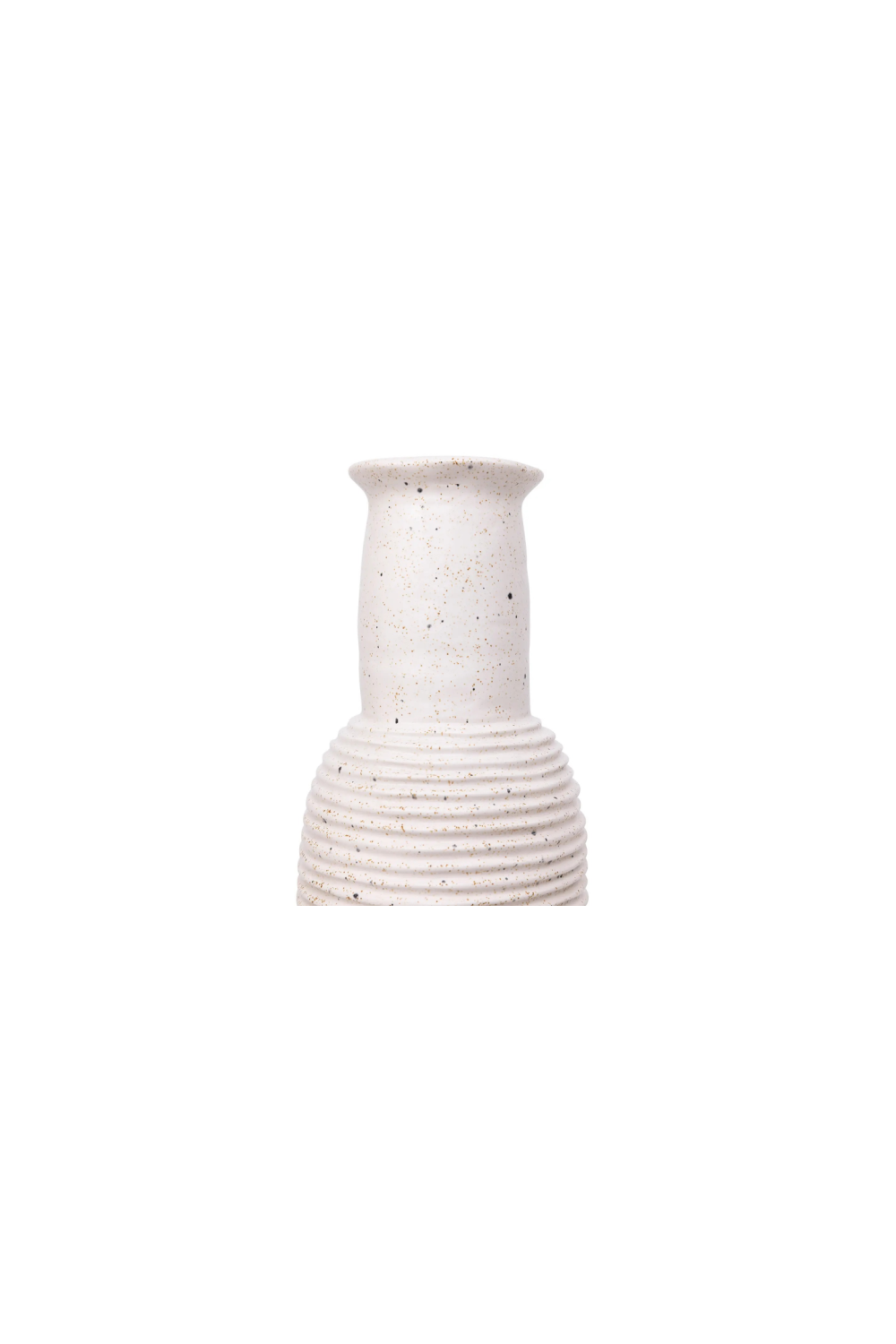 Gray Fluted Ceramic Vase | NV Gallery Alzira | Oroa.com