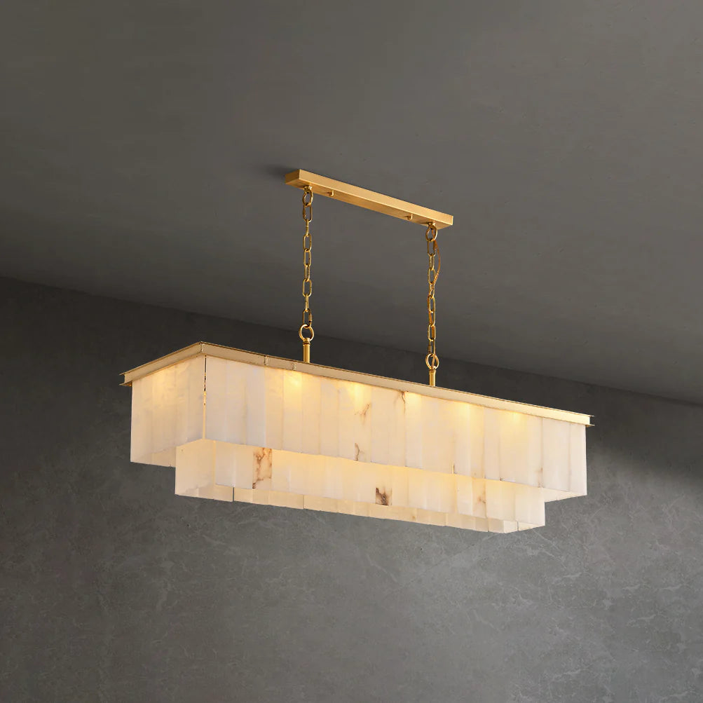 Natural Alabaster Dining Room Chandelier - OROA