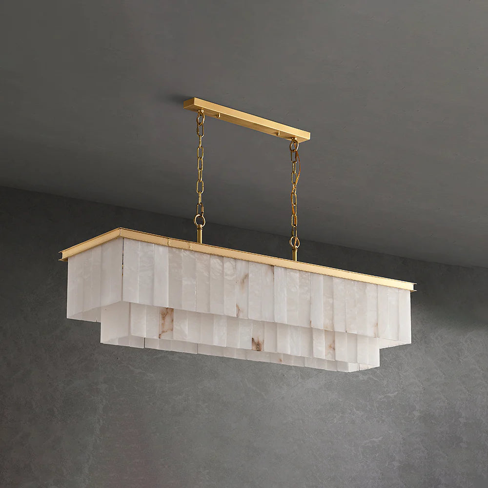 Natural Alabaster Dining Room Chandelier - OROA