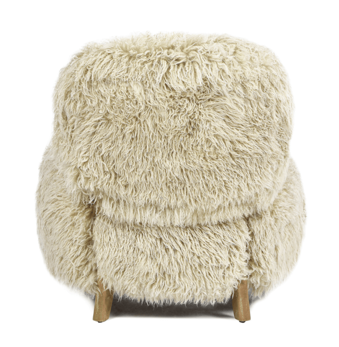 New Zealand Sheepskin Accent Chair with Oak Arms – OROA – alternate view 6