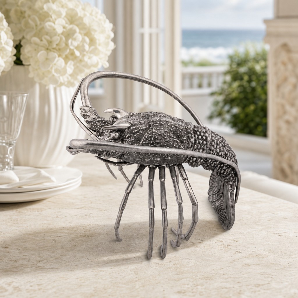 Pure Pewter Lobster Statuette - OROA