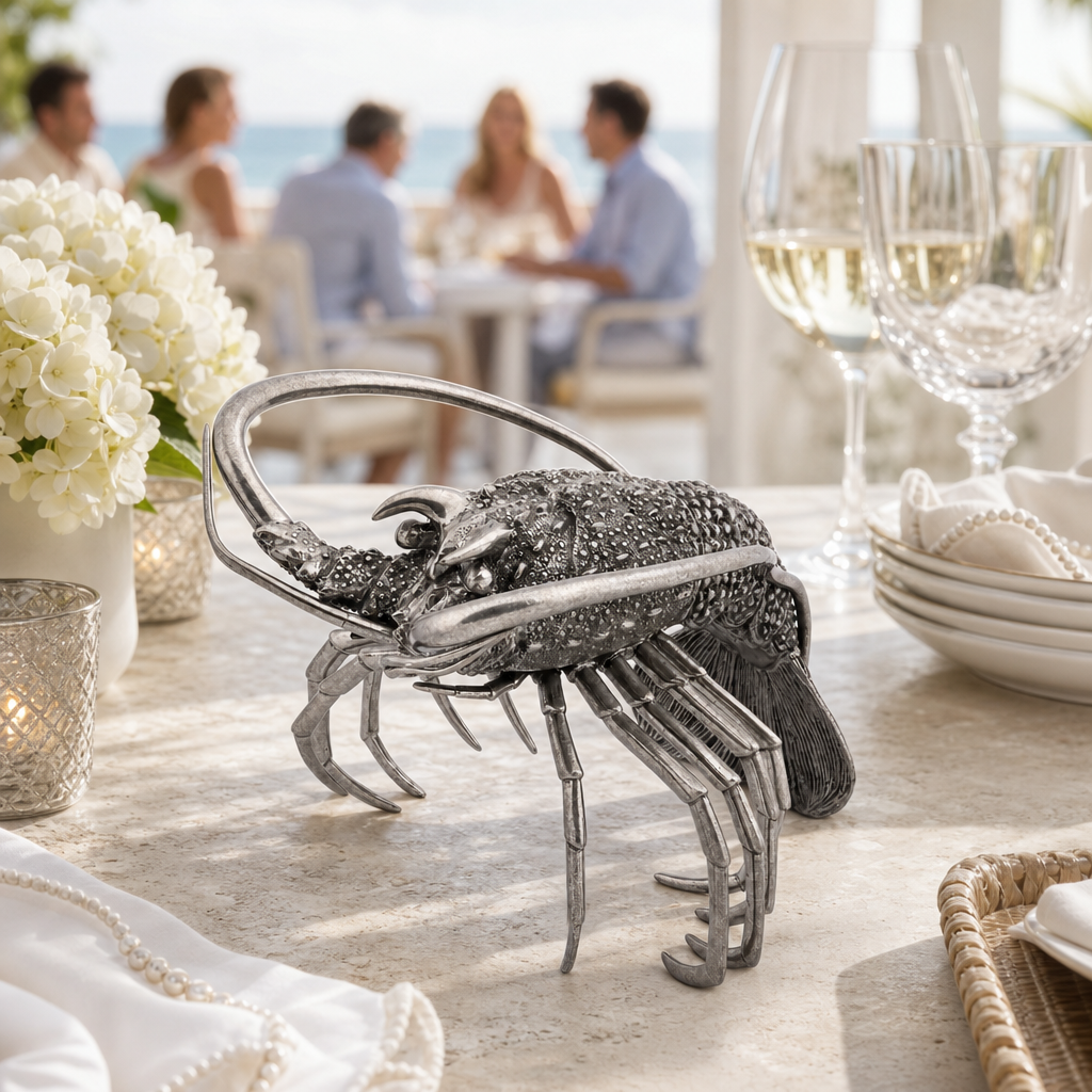Pure Pewter Lobster Statuette - OROA