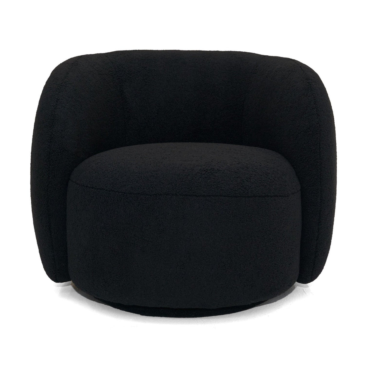 Black Rounded Accent Chair – Molina – front view