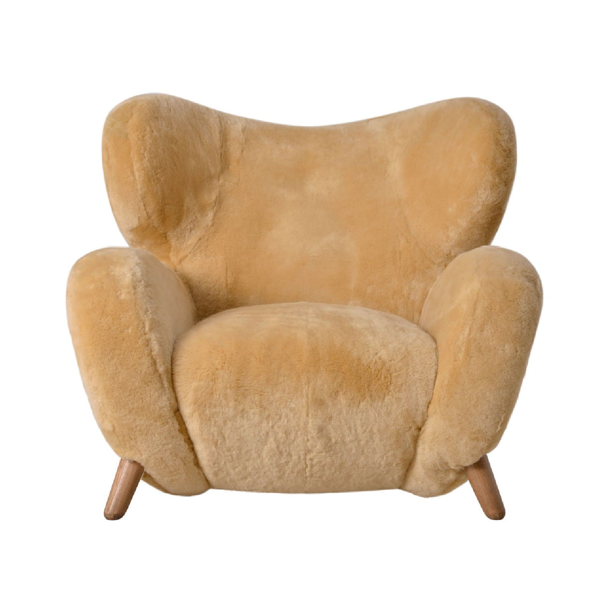 Beige Sheepskin Lounge Armchair – Dalton – alternate view 10