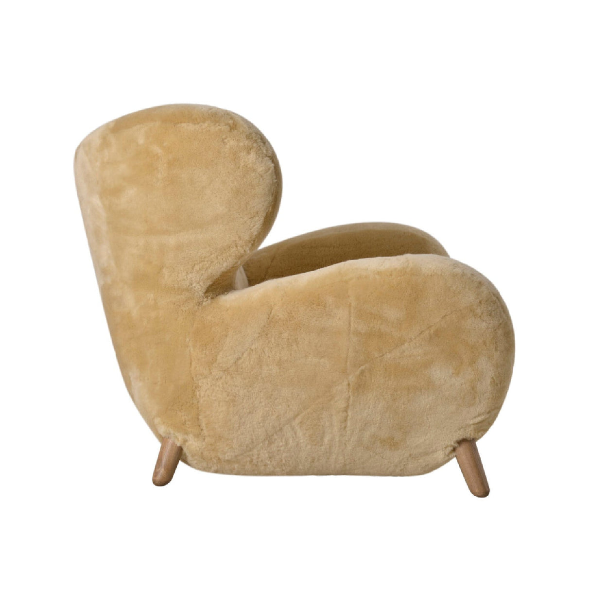 Beige Sheepskin Lounge Armchair – Dalton – alternate view 11
