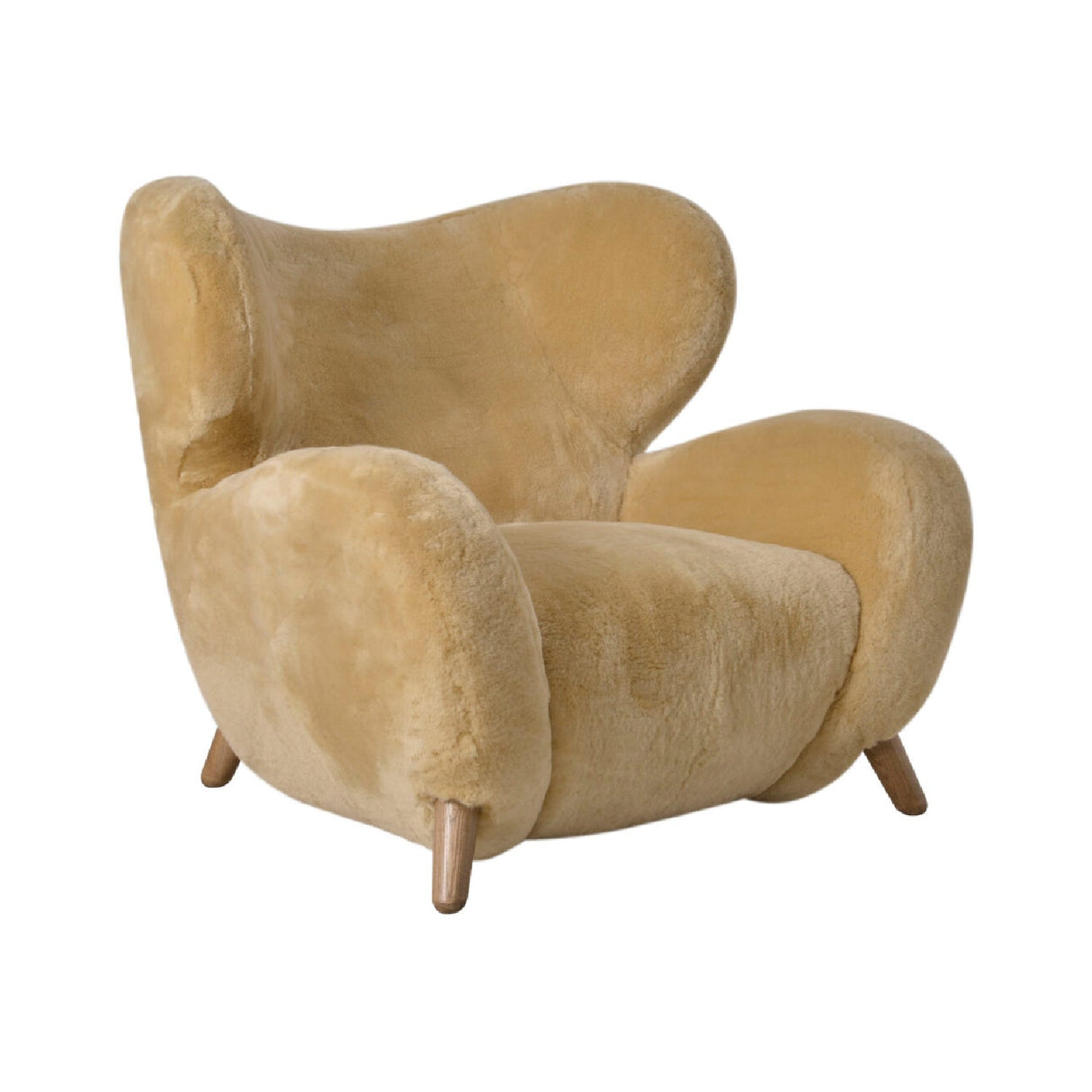 Beige Sheepskin Lounge Armchair – Dalton – alternate view 9