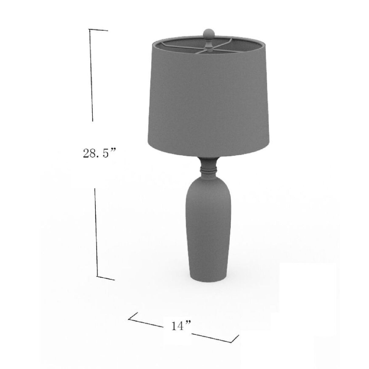 Modern European furniture - Gray Base Accent Table Lamp - www.oroa.com