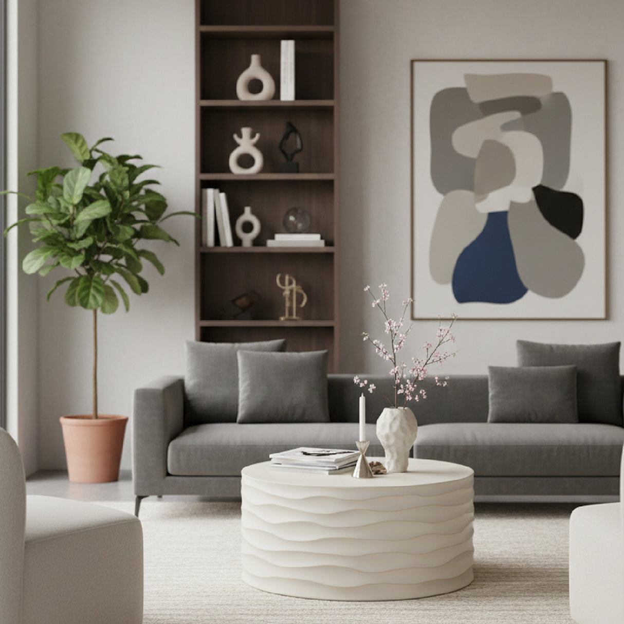 Hand-Sculpted Concrete Coffee Table | Splendido Corey | Oroa.com