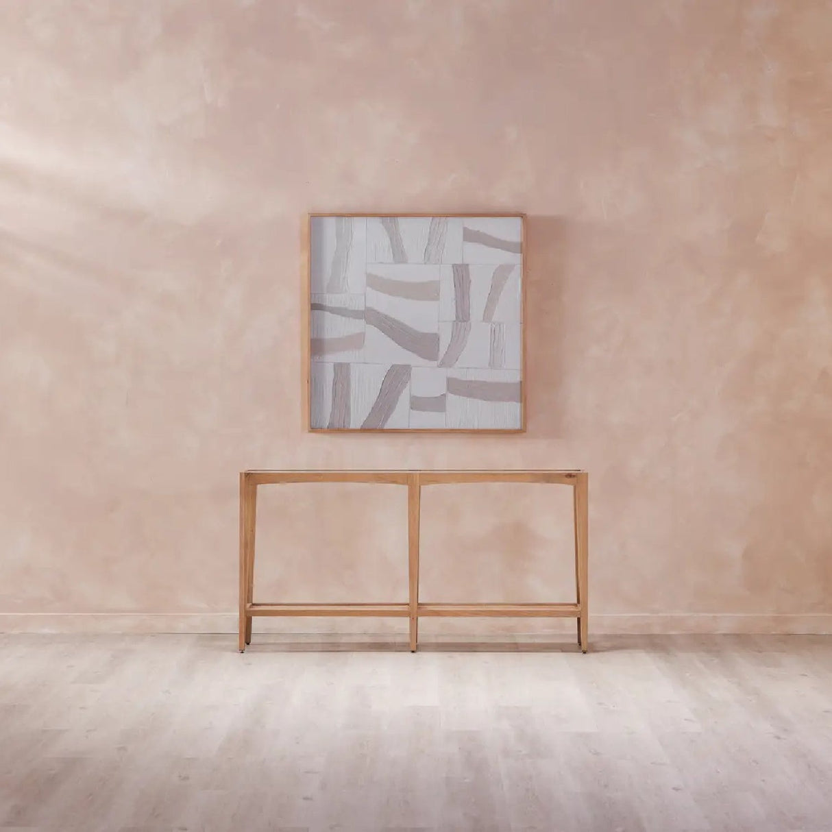 Modern European furniture - Light-Toned Strips Collage Painting - www.oroa.com