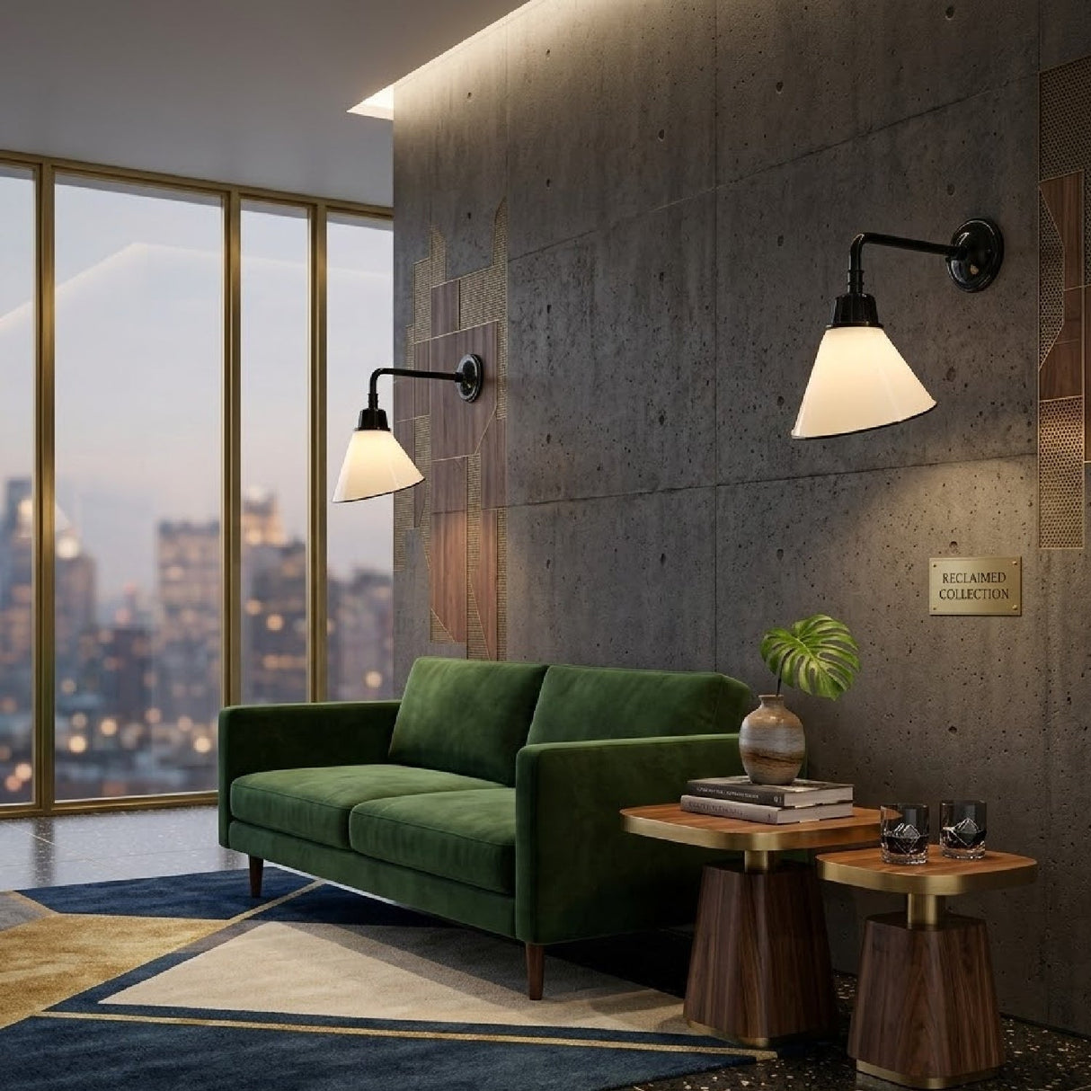 Modern European furniture - Conical Metal Shade Wall Lamps (2) - www.oroa.com