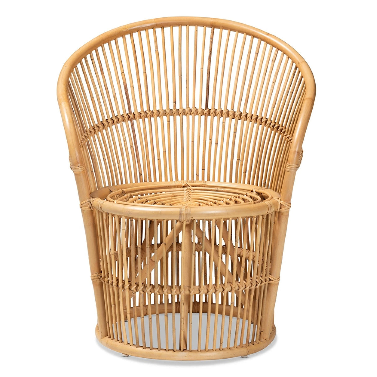 Modern European furniture - Rattan Round Base Accent Chair - www.oroa.com