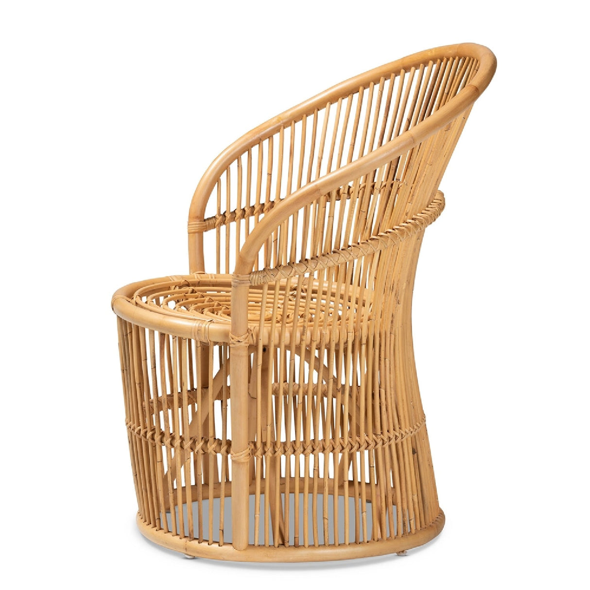 Modern European furniture - Rattan Round Base Accent Chair - www.oroa.com
