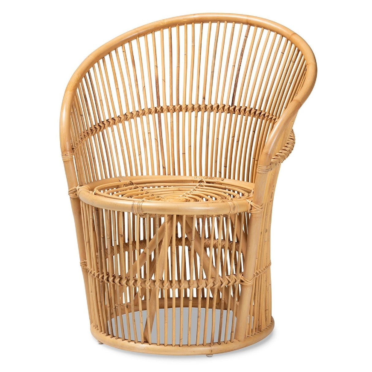 Modern European furniture - Rattan Round Base Accent Chair - www.oroa.com