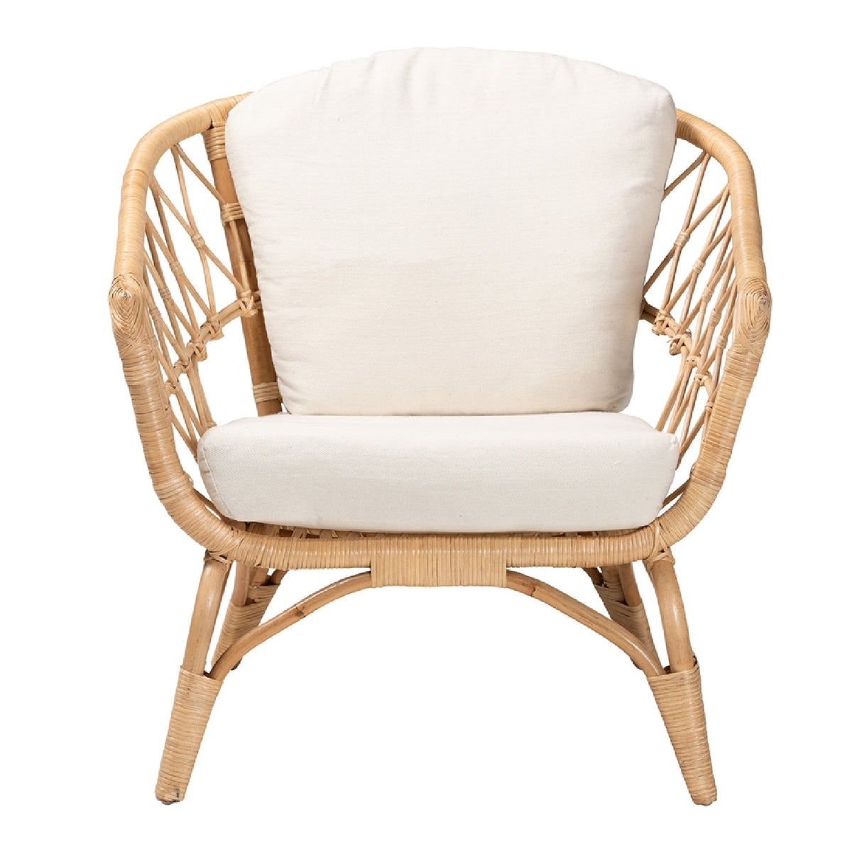 Modern European furniture - Openwork Rattan Accent Chair - www.oroa.com