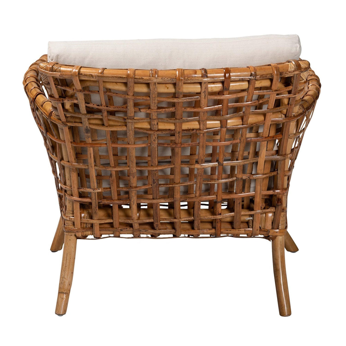 Modern European furniture - Rattan Flared Arm Lounge Chair - www.oroa.com
