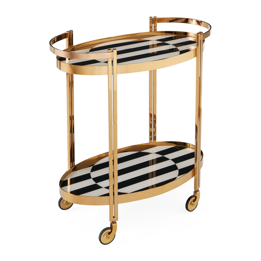 Painted Glass Bar Cart | Oroa.com