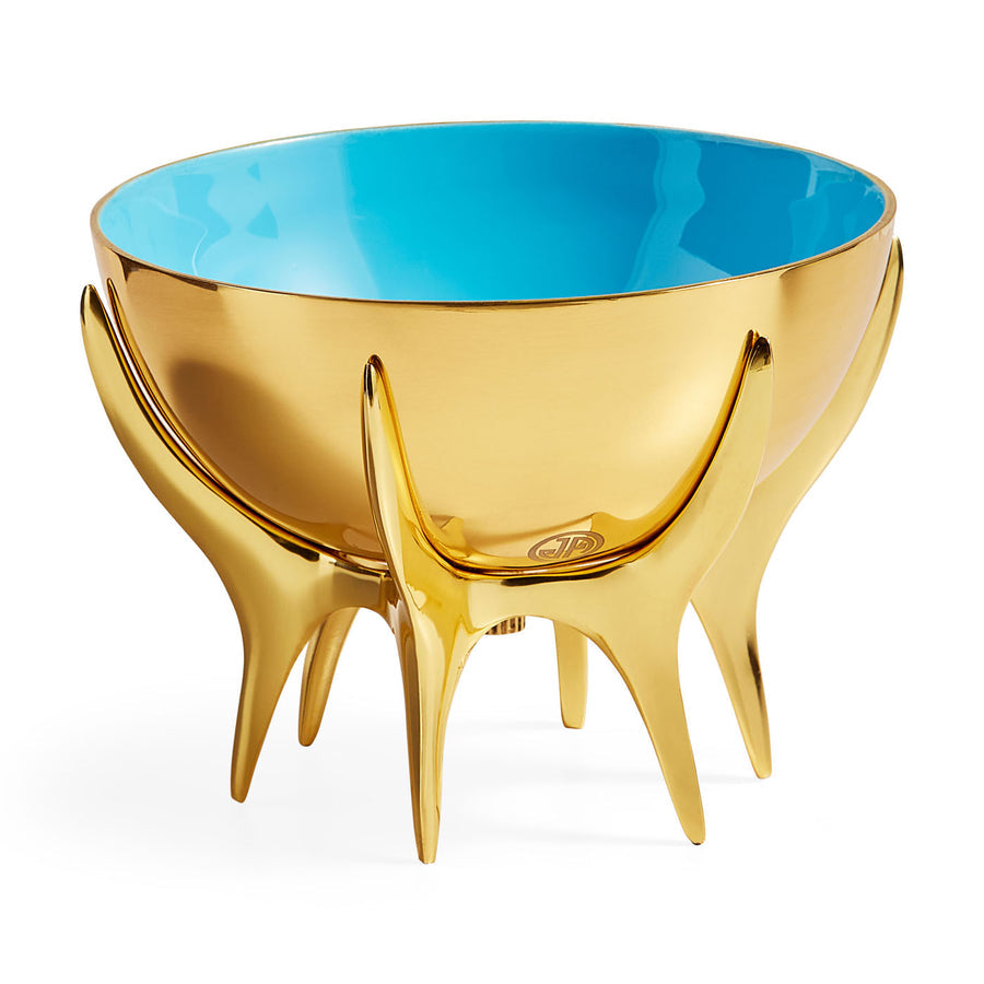 Blue Interior Brass Bowl M | Jonathan Adler Oscar | Oroa.com