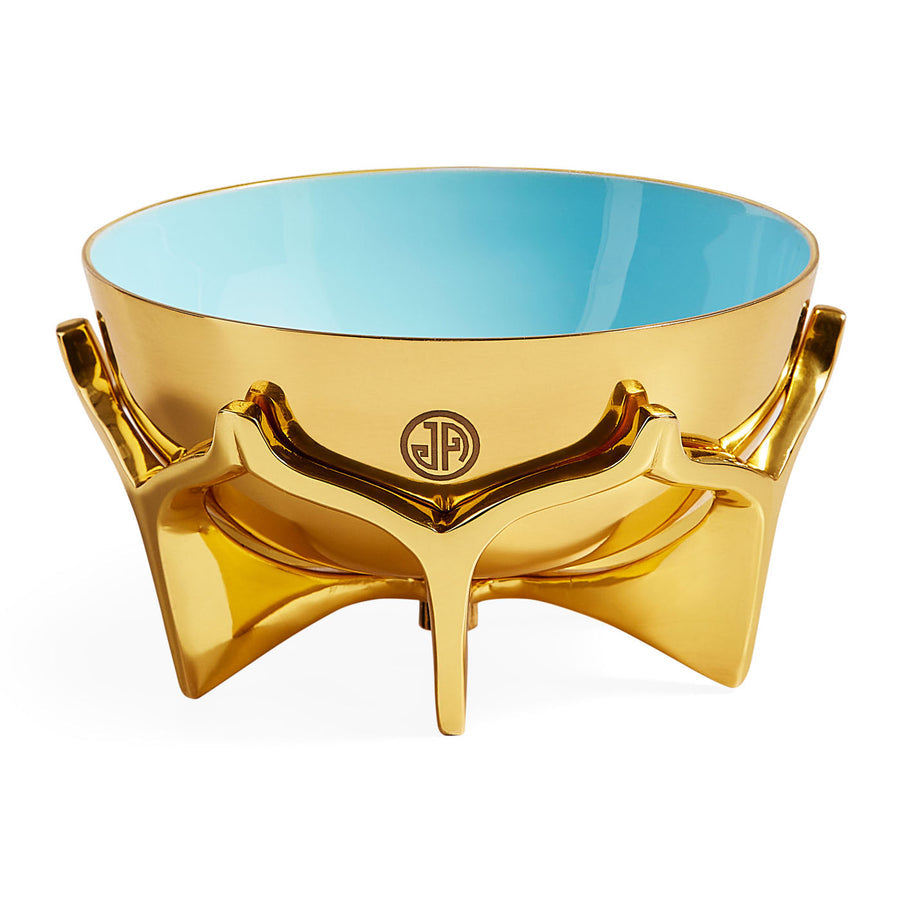 Blue Interior Brass Bowl S | Jonathan Adler Oscar | Oroa.com