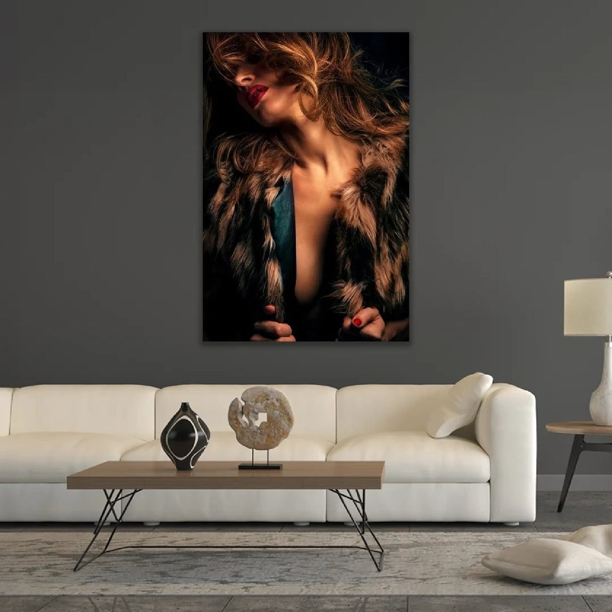 Fierce Beauty Fur Blouse Woman photographic art print by Cobra Art, alternate view 2