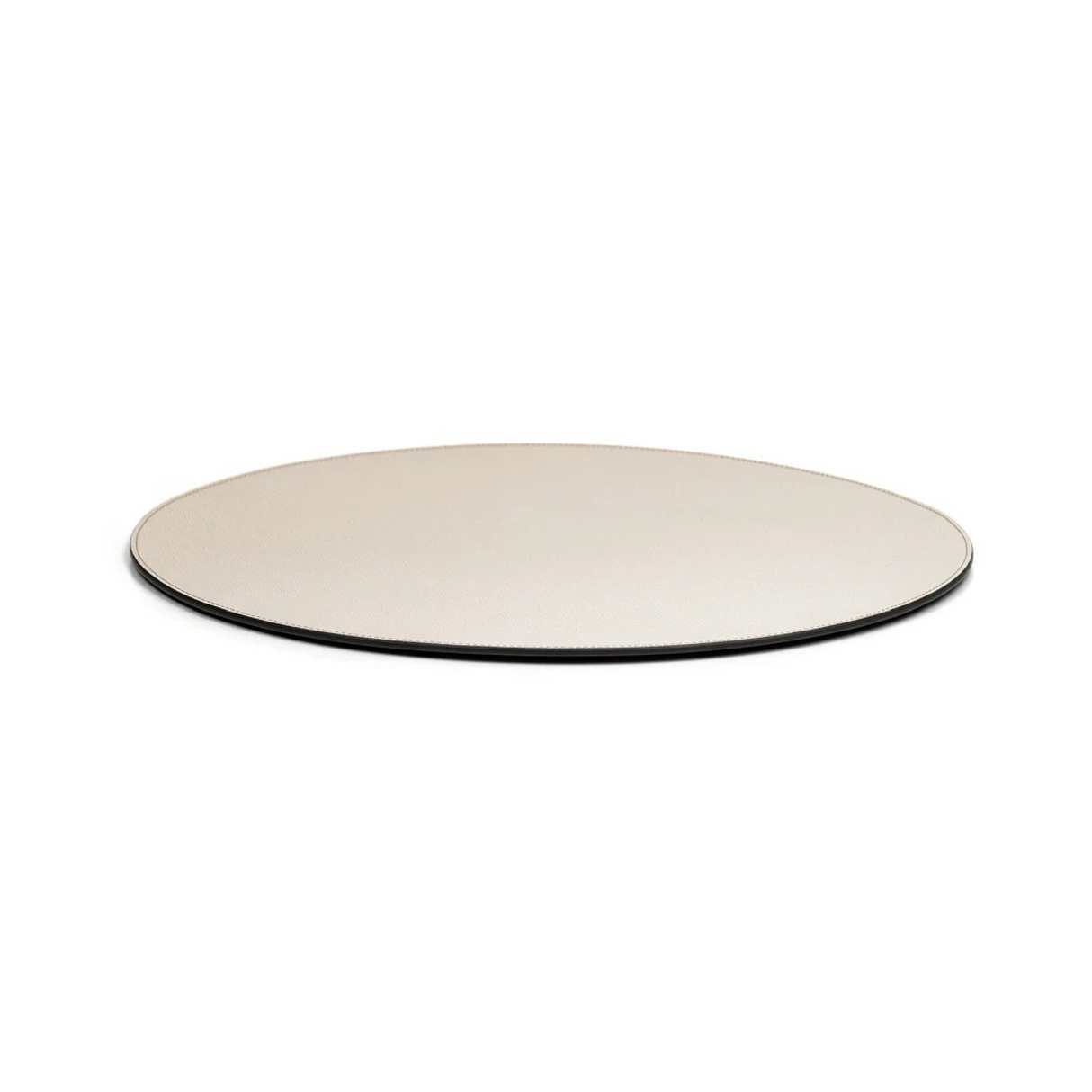 Grained Leather Round Placemat | Pinetti | OROA.com
