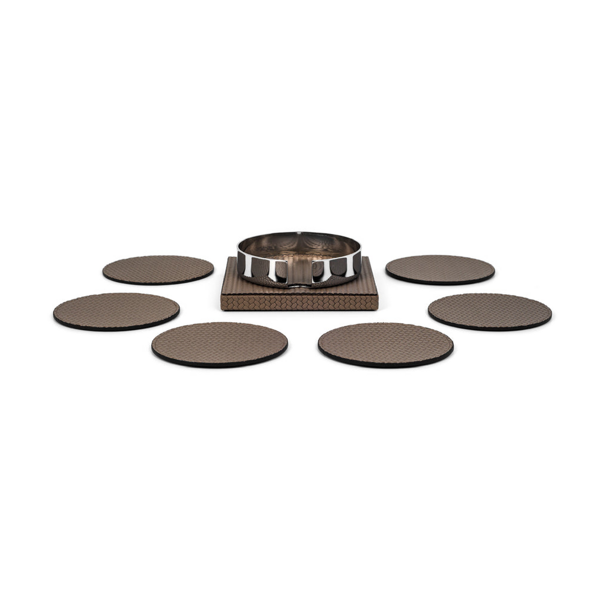 Leather Coaster Holder | Pinetti | OROA.com