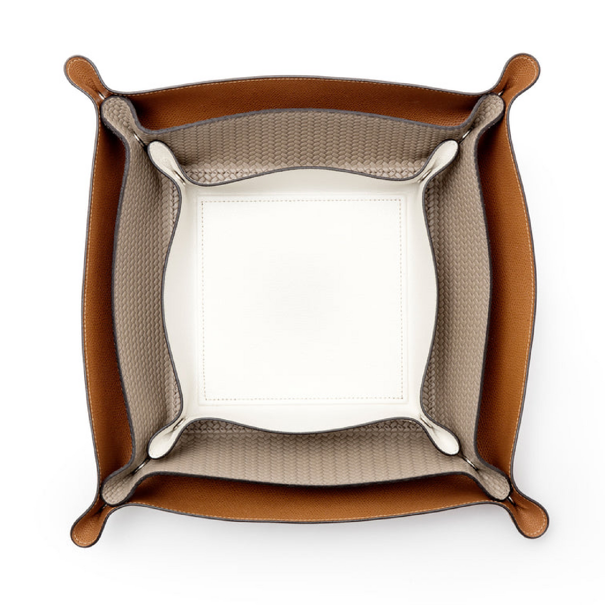 Square Leather Trinket Tray | Pinetti | OROA.com