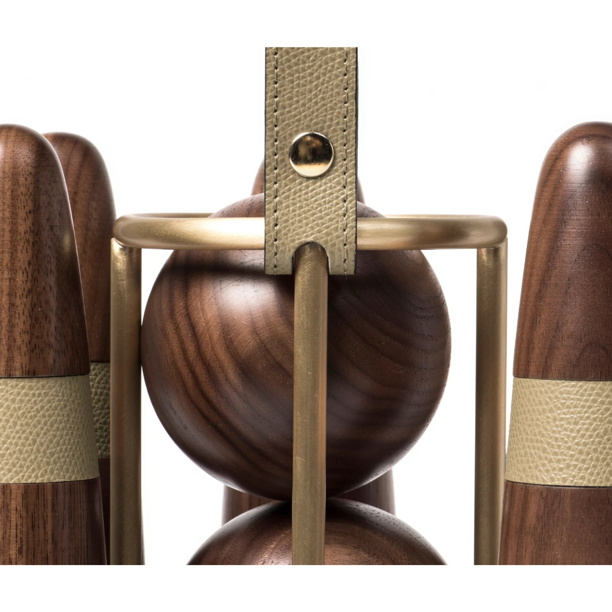 Walnut Wood Bowling Set | Pinetti | OROA.com