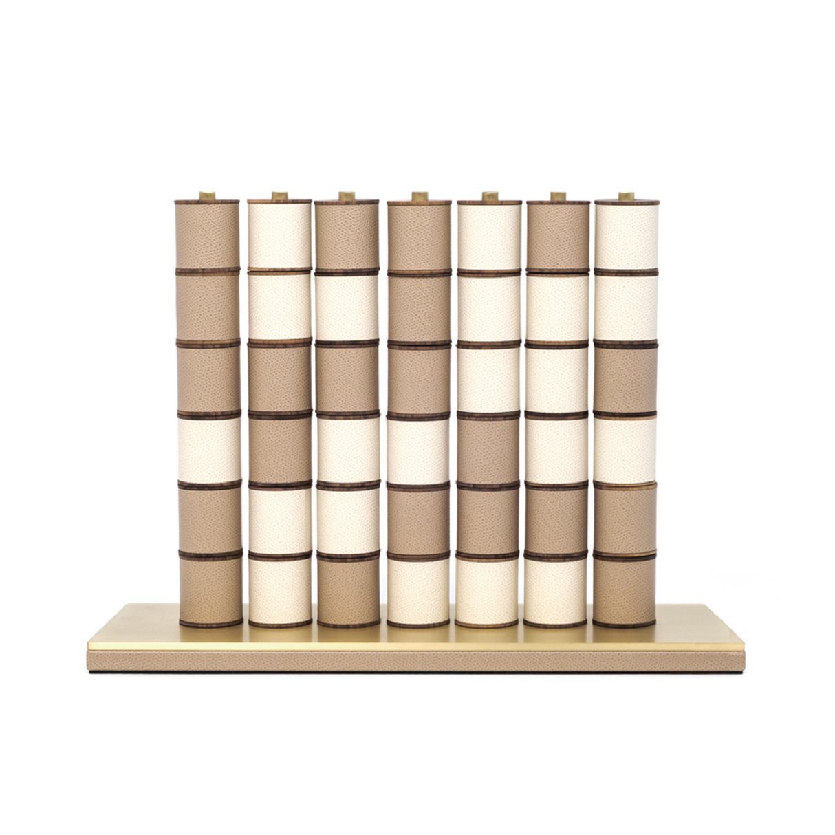 Bicolor Leather Game – Connect Four – front view