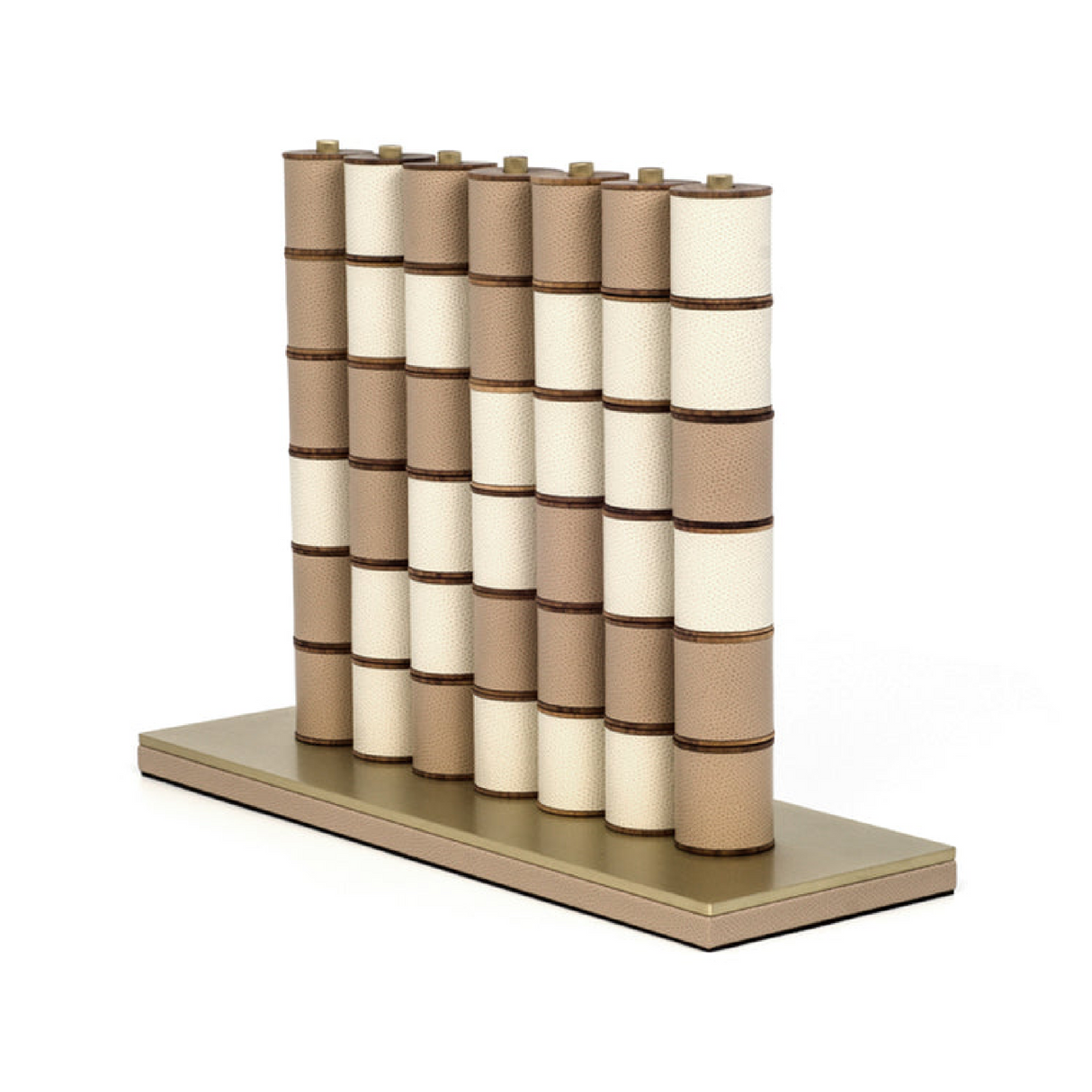 Bicolor Leather Game – Connect Four – side view