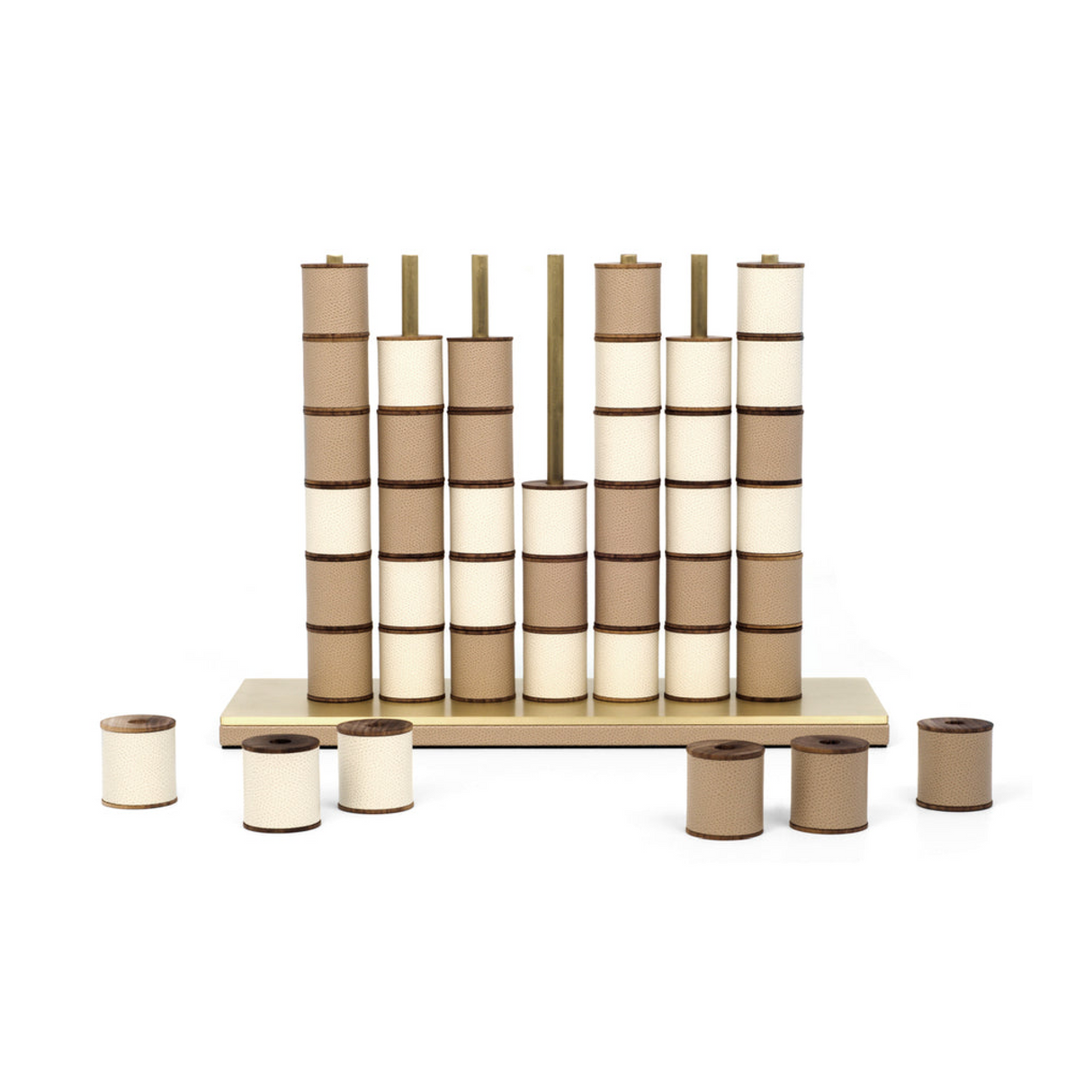 Bicolor Leather Game – Connect Four – rear view
