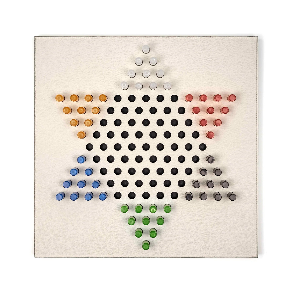 Leather Board Game | Pinetti Chinese Checkers | OROA.com