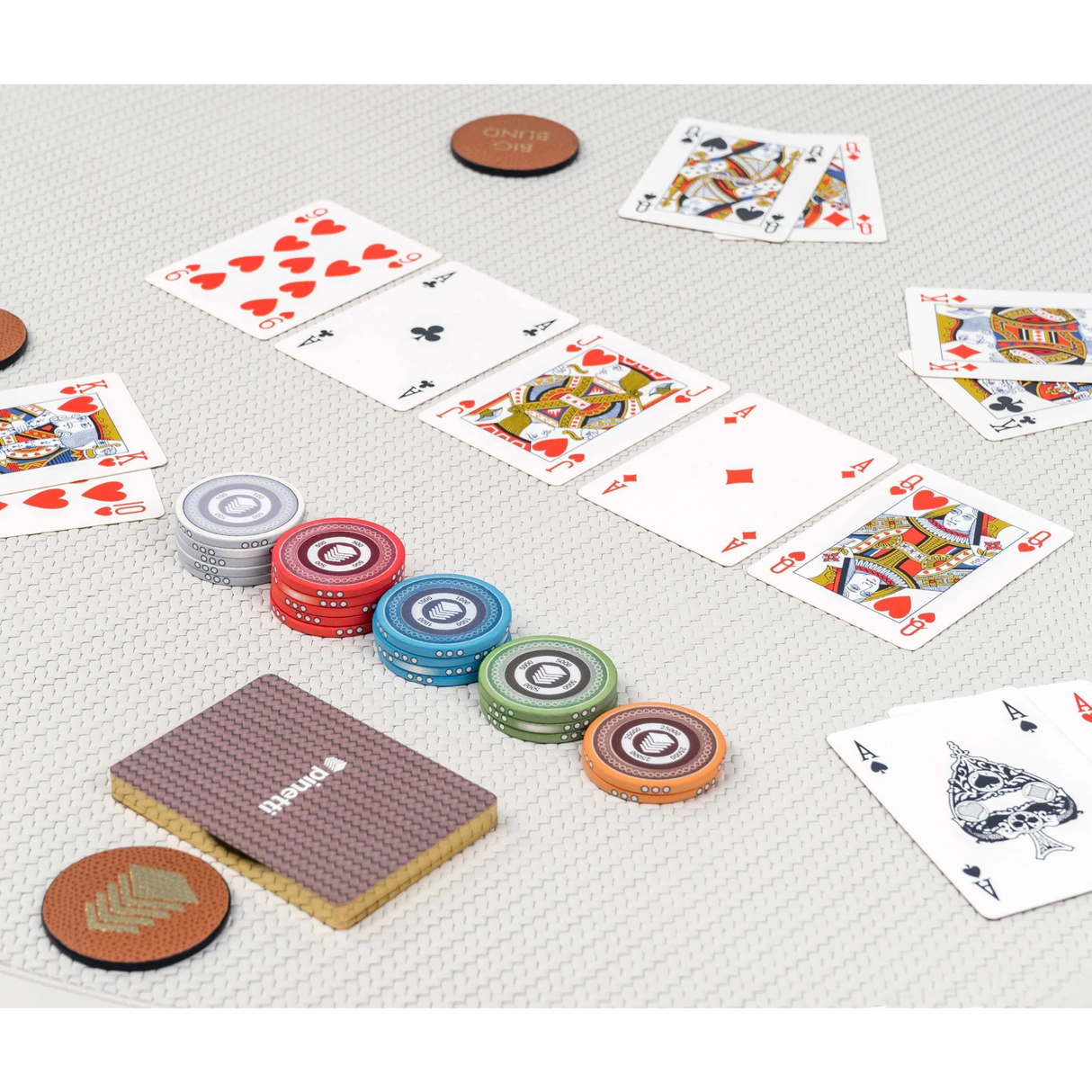 Calf Leather Poker Game Set – rear view