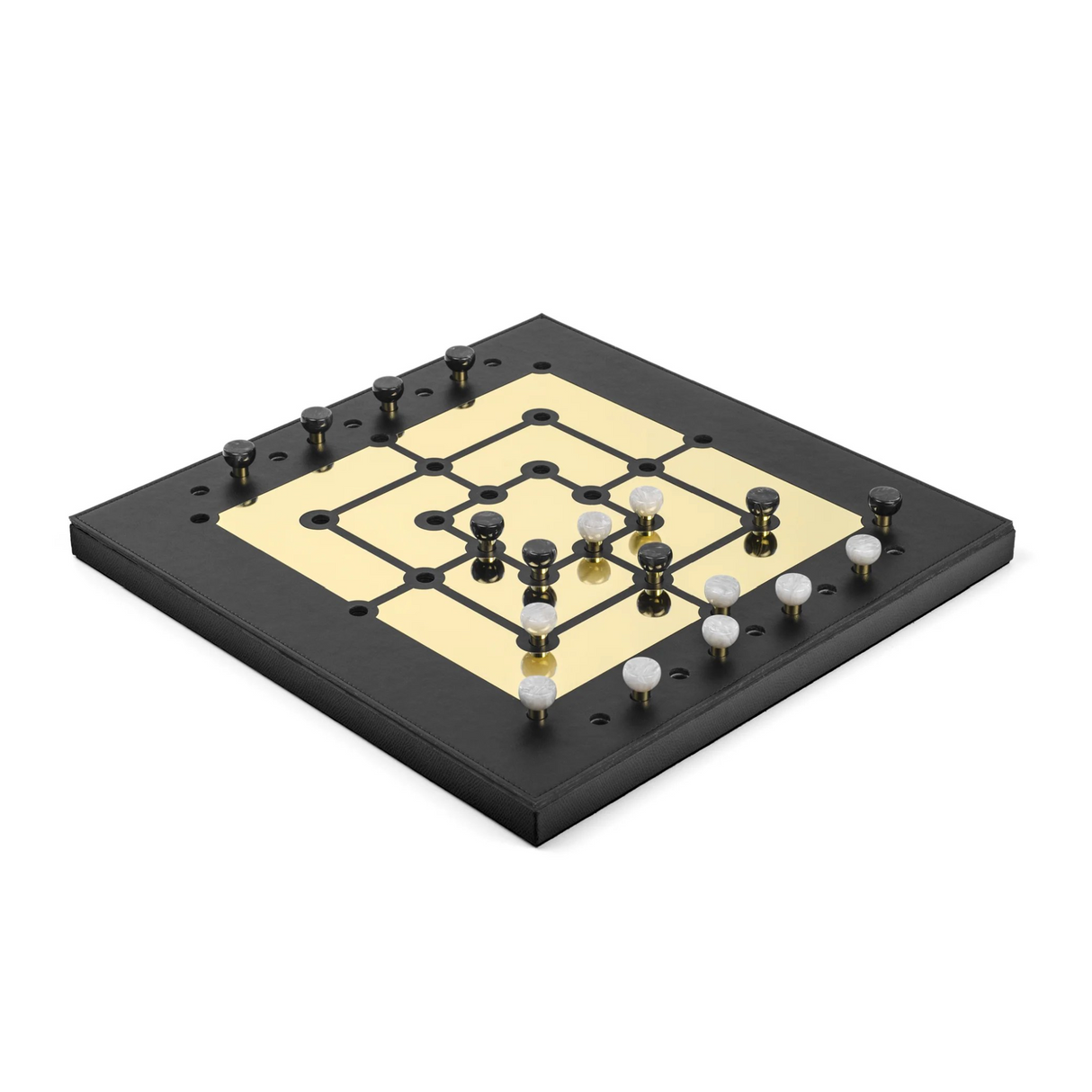 Leather Strategy Game Set | Pinetti Mill | OROA.com