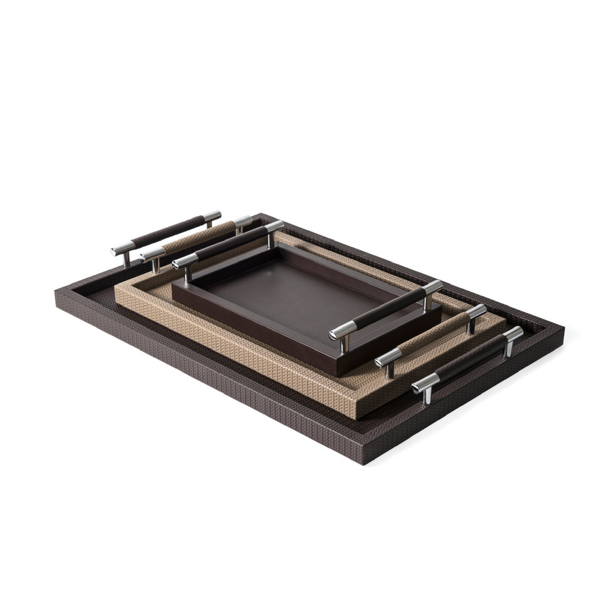 Modern Classic Leather Tray | Pinetti Dedalo | OROA.com