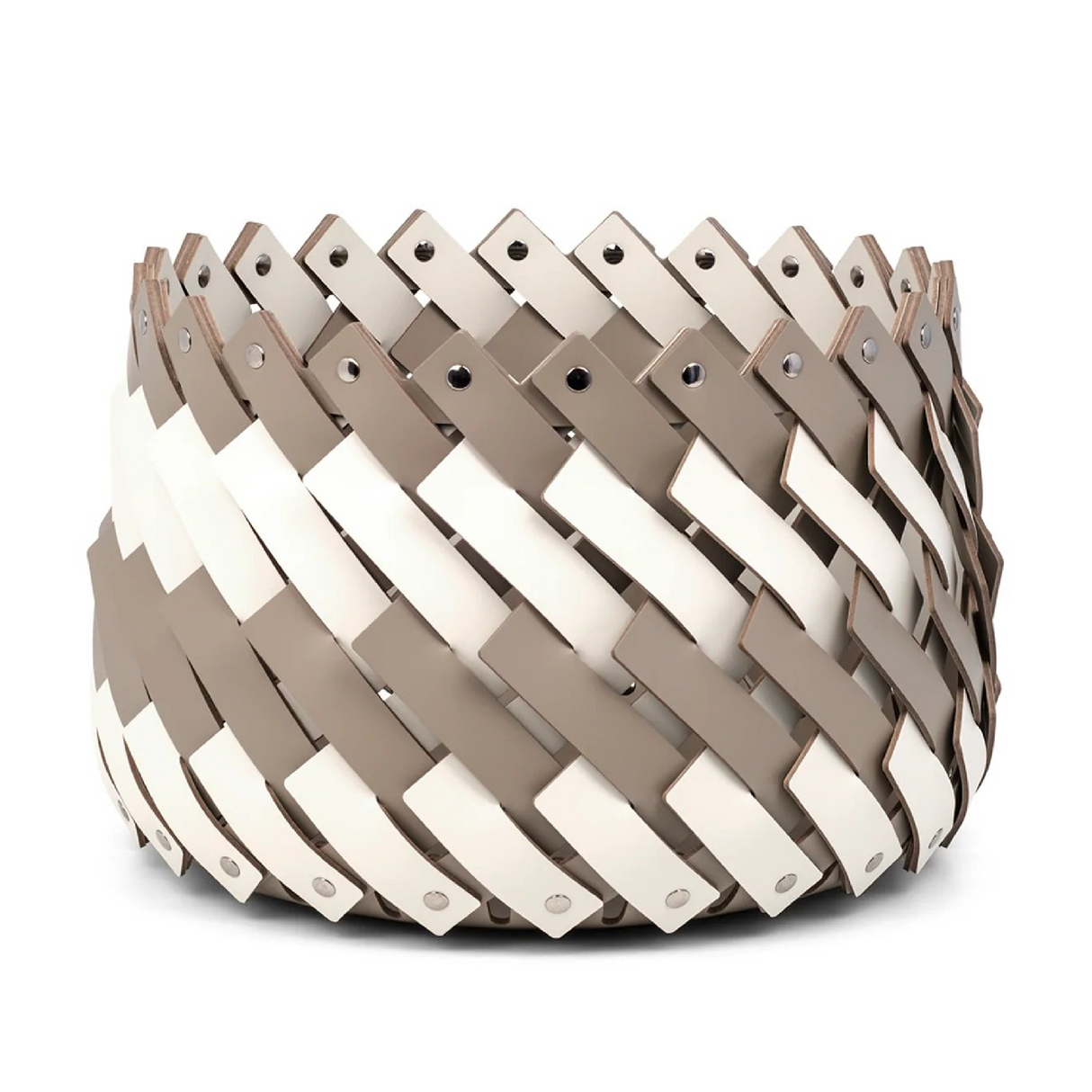 Bicolor Leather Basket | Pinetti Almeria | OROA.com