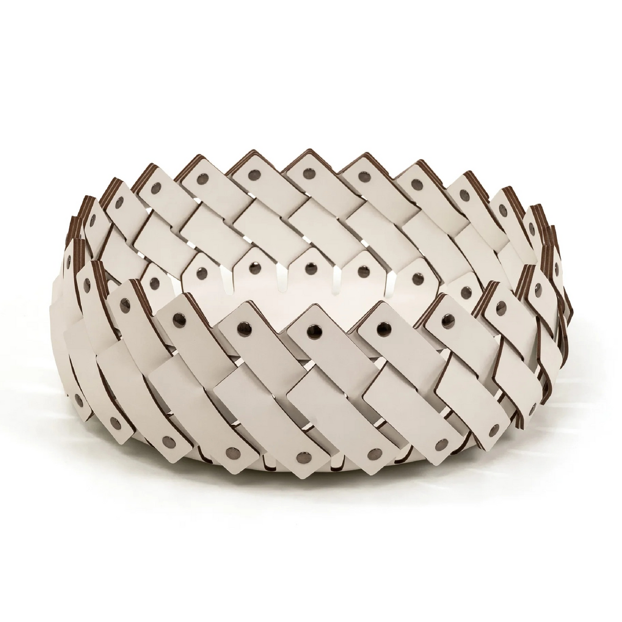 Leather Strips Short Basket | Pinetti Almeria | OROA.com