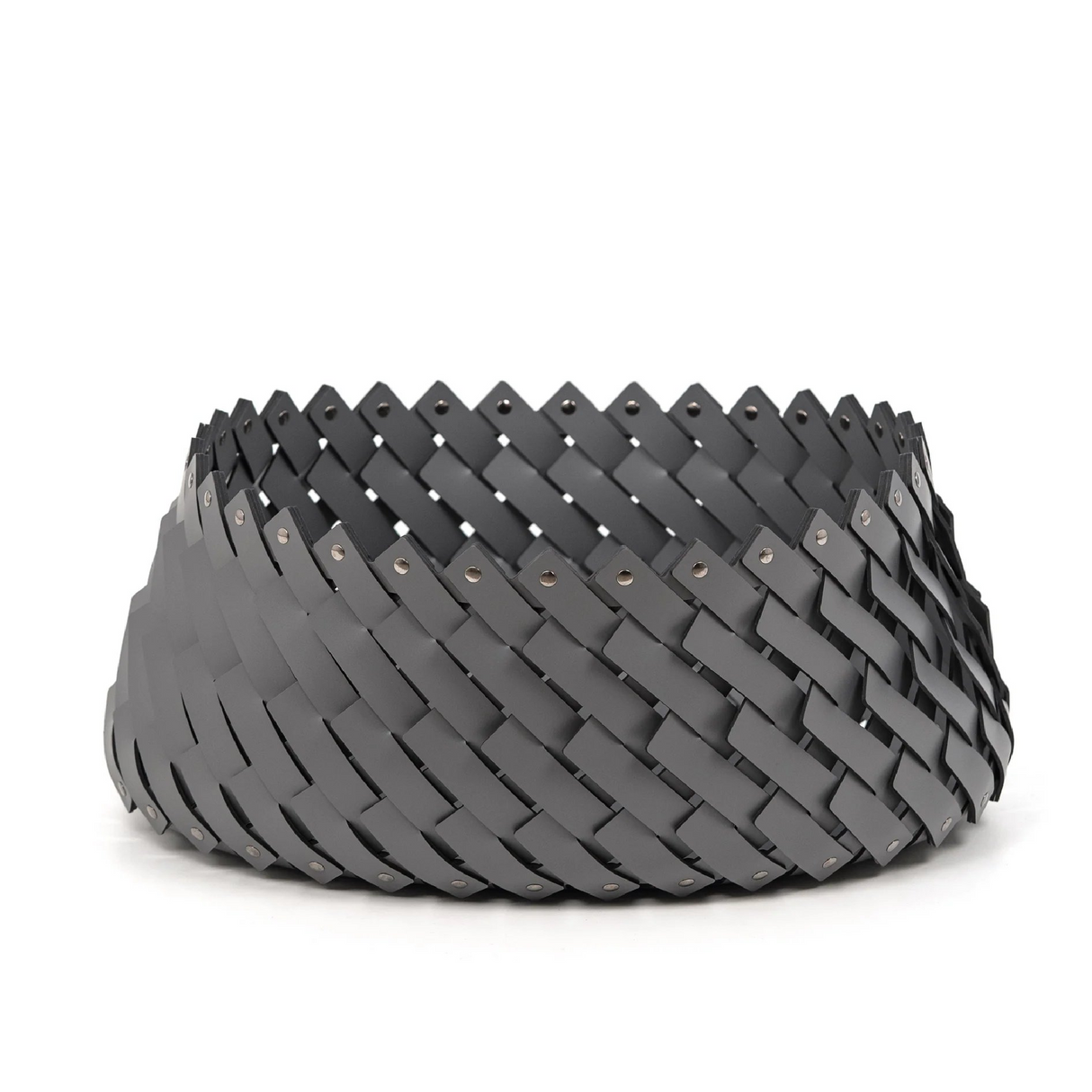 Leather Weave Oval Basket L | Pinetti Almeria | OROA.com