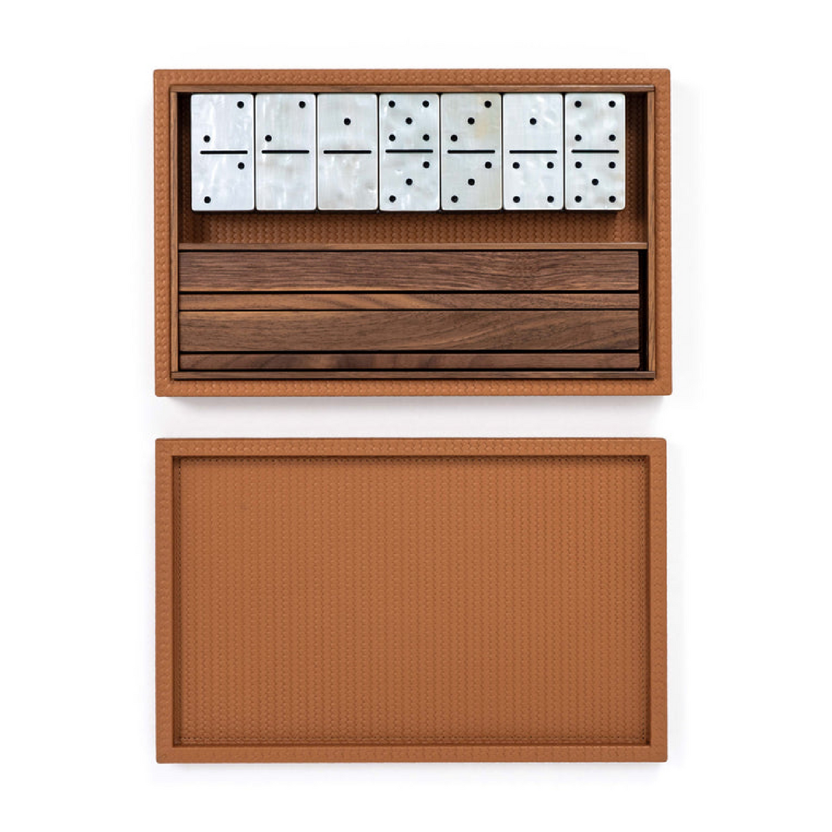 Leather Box Board Game | Pinetti Dominoes | OROA.com