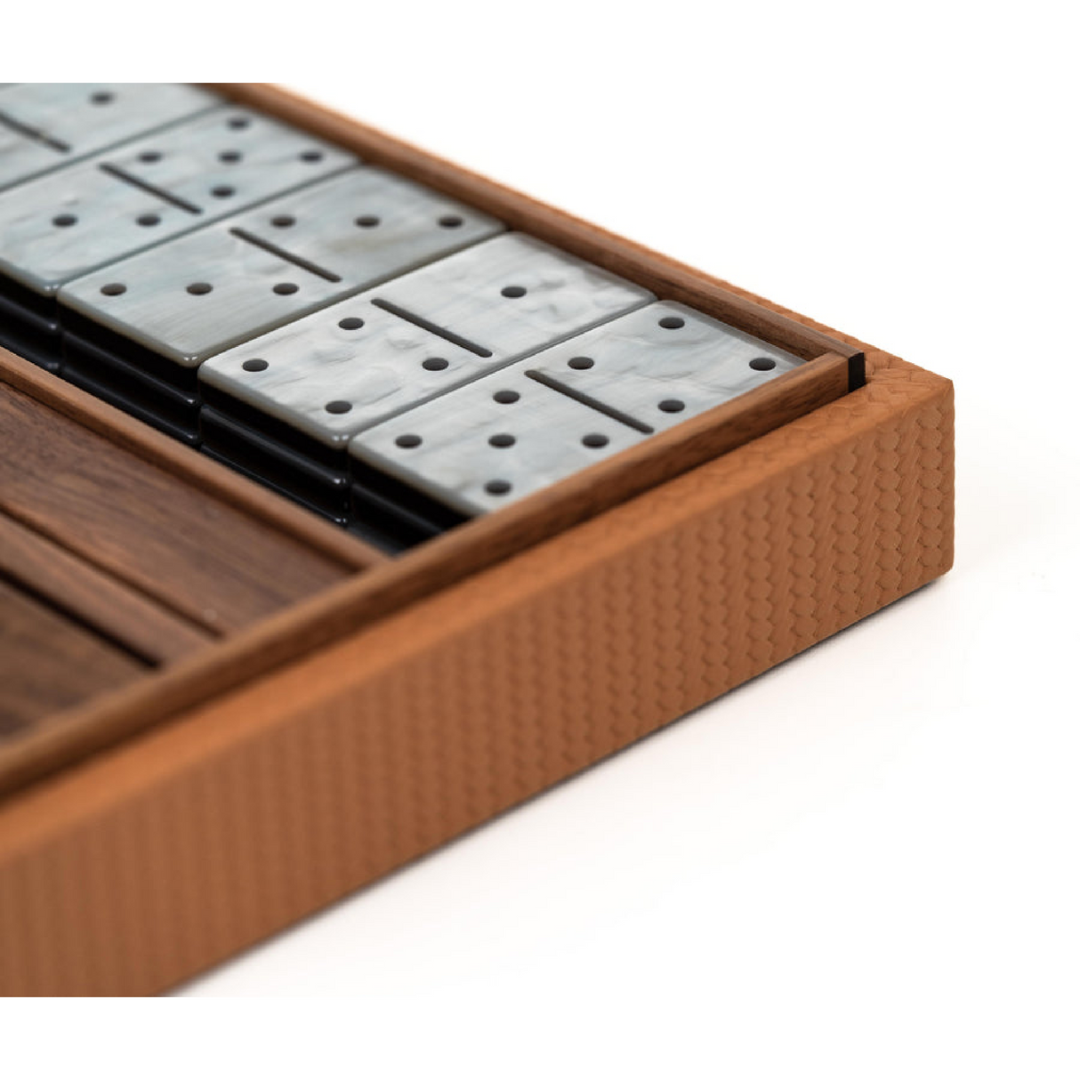 Leather Box Board Game | Pinetti Dominoes | OROA.com