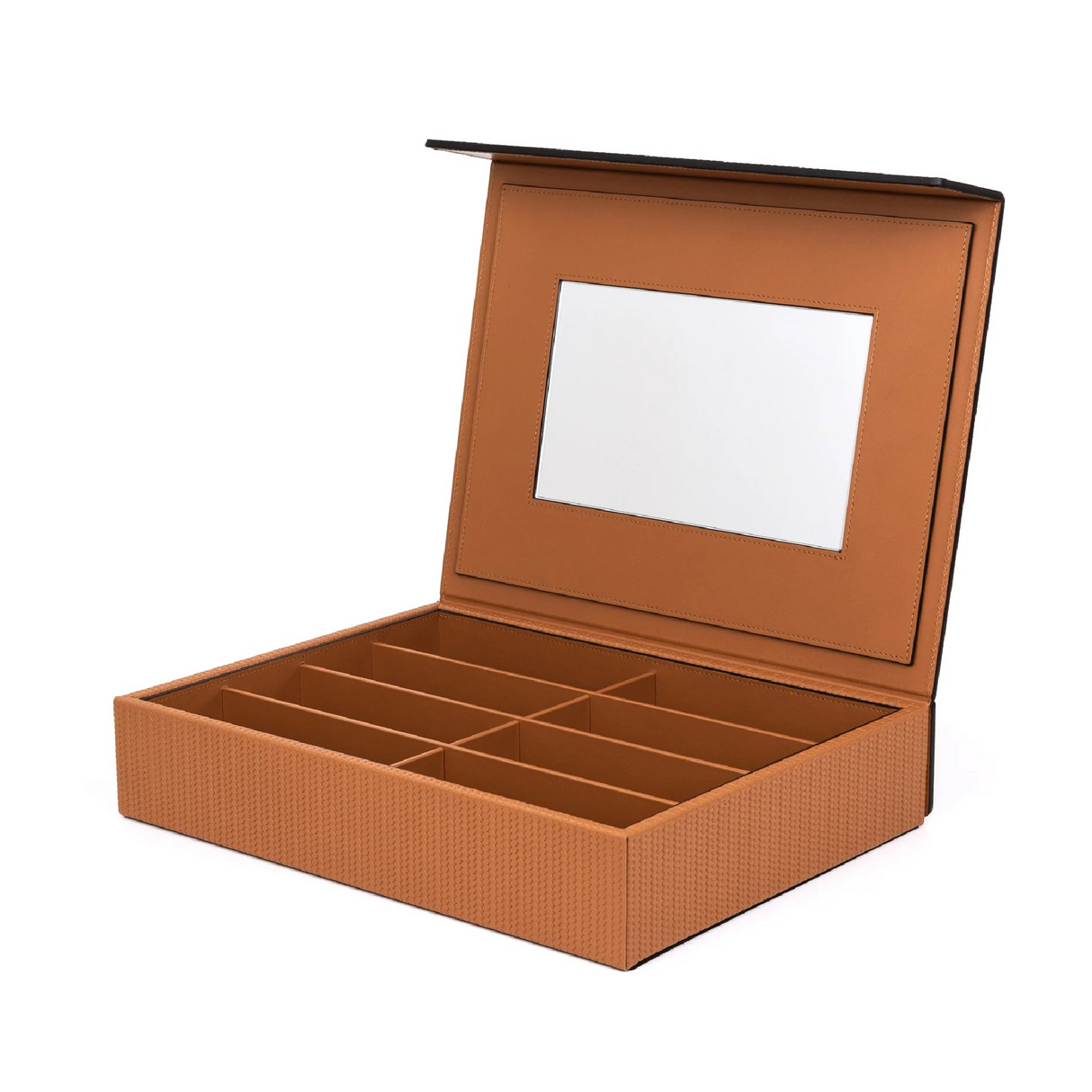 Leather Mirrored Eyeglasses Box | Pinetti | OROA.com