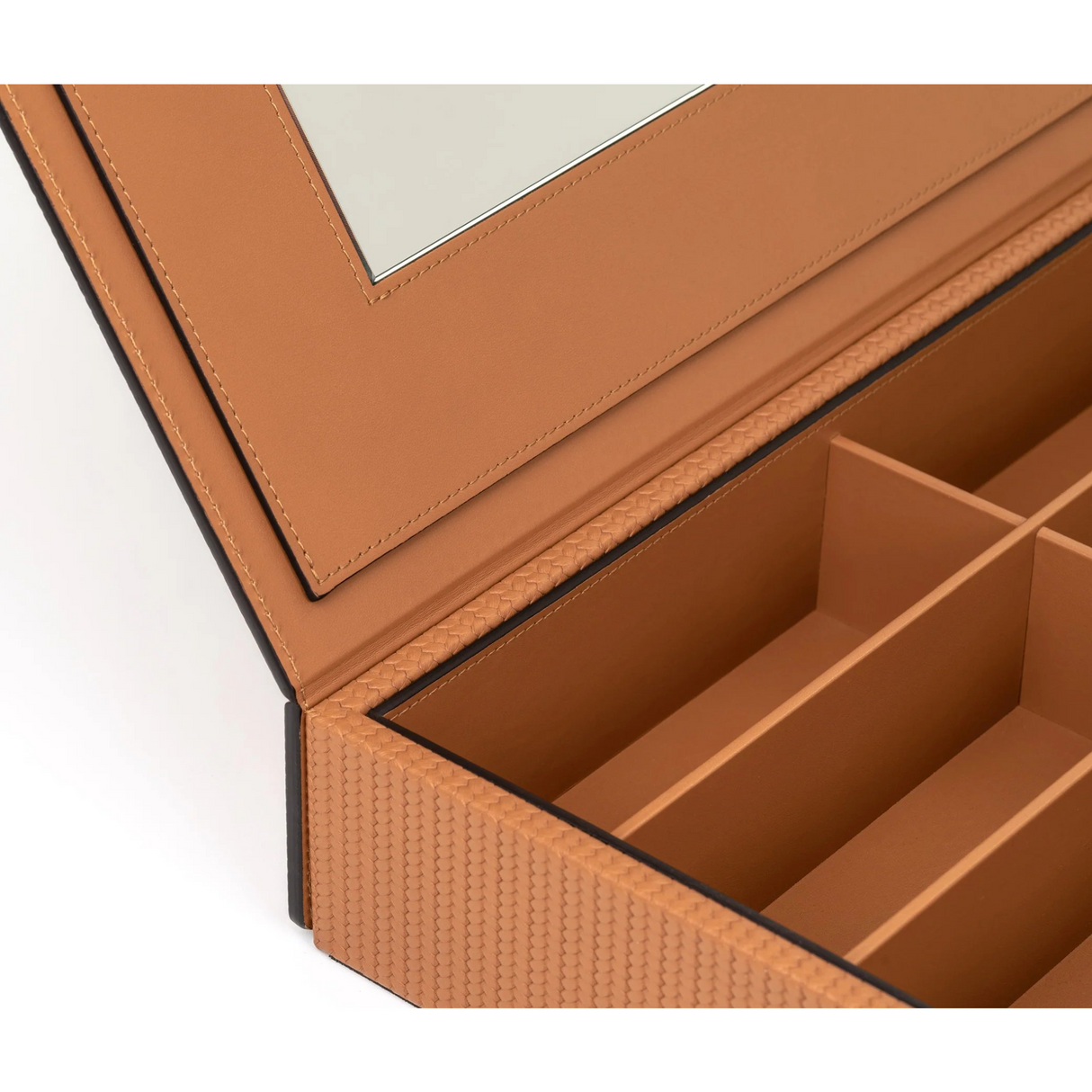 Leather Mirrored Eyeglasses Box | Pinetti | OROA.com