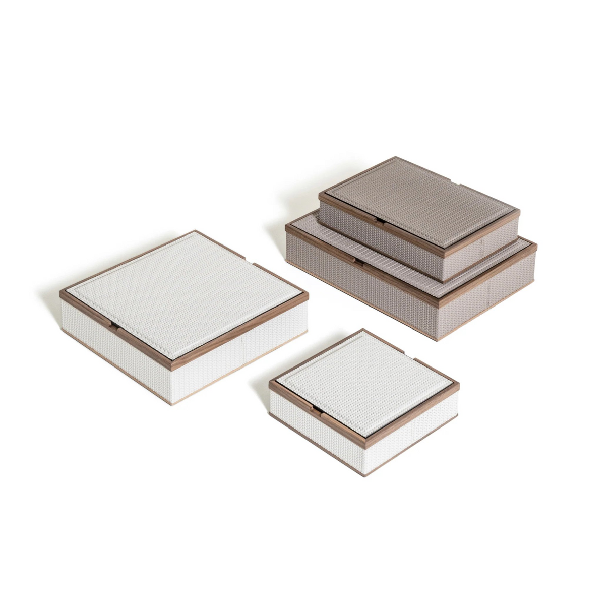 Walnut Wood Square Box | Pinetti Astrea | OROA.com