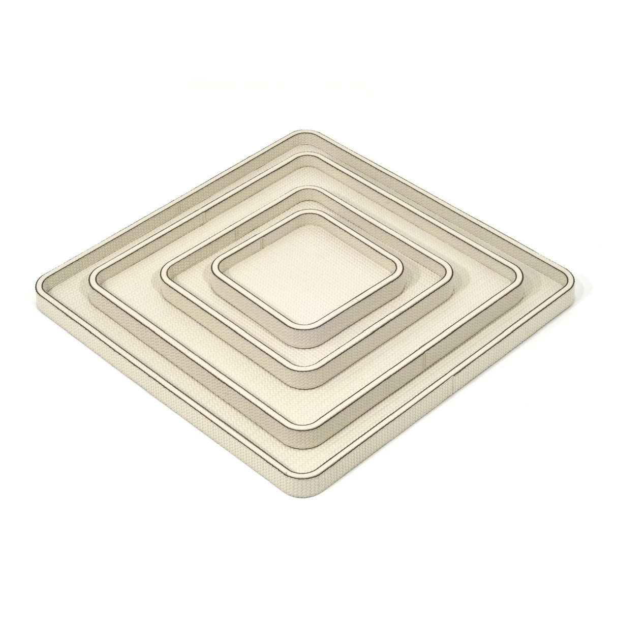 Square Leather Covered Tray | Pinetti Jane | OROA.com