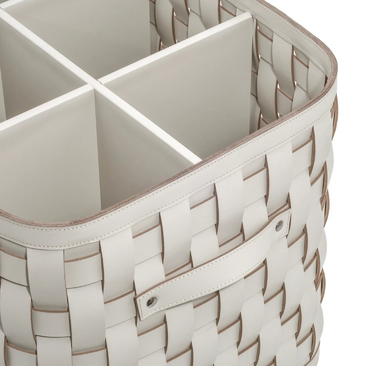 Woven Leather Shoes Basket | Pinetti Demetra | OROA.com