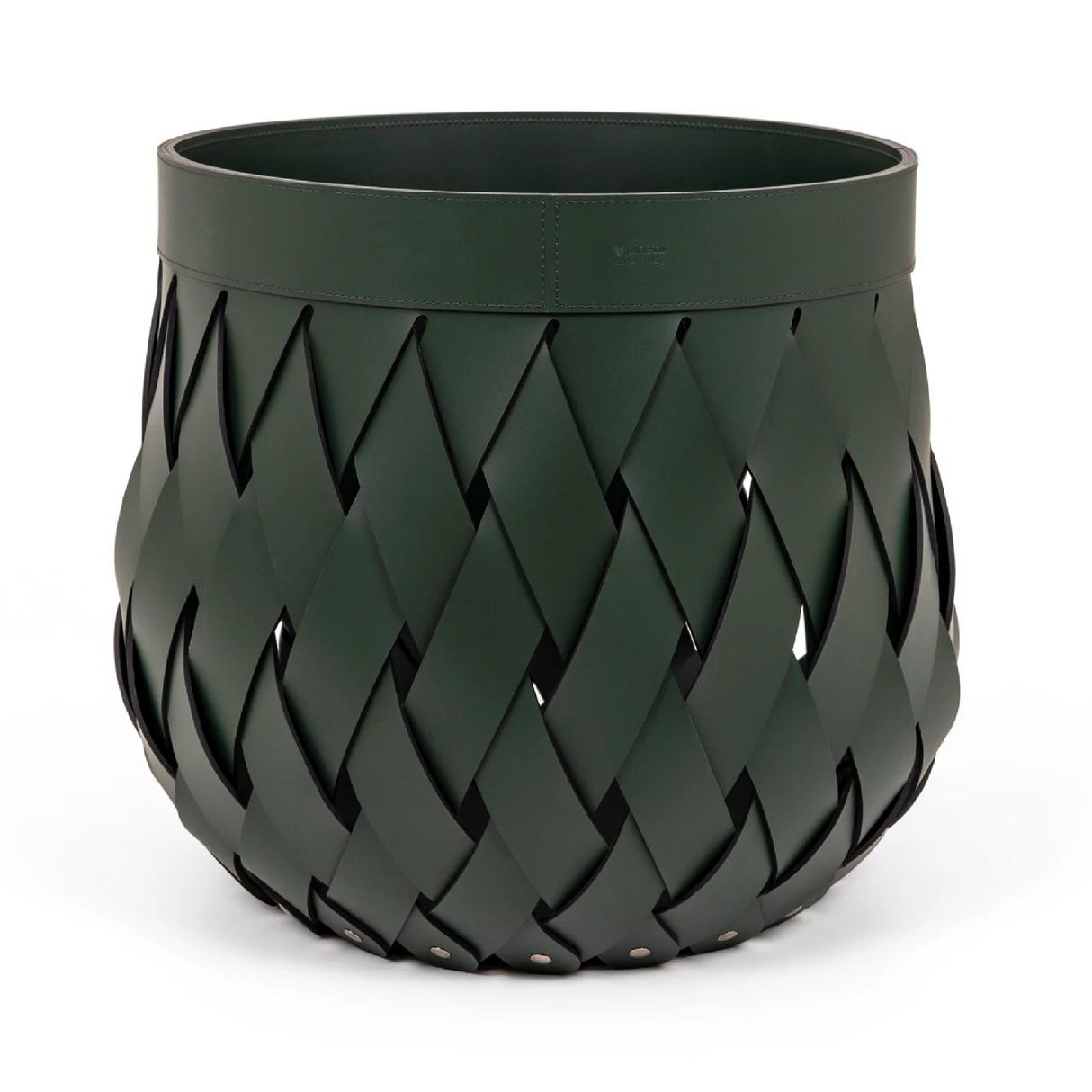 Handwoven Leather Basket | Pinetti Canaria | OROA.com
