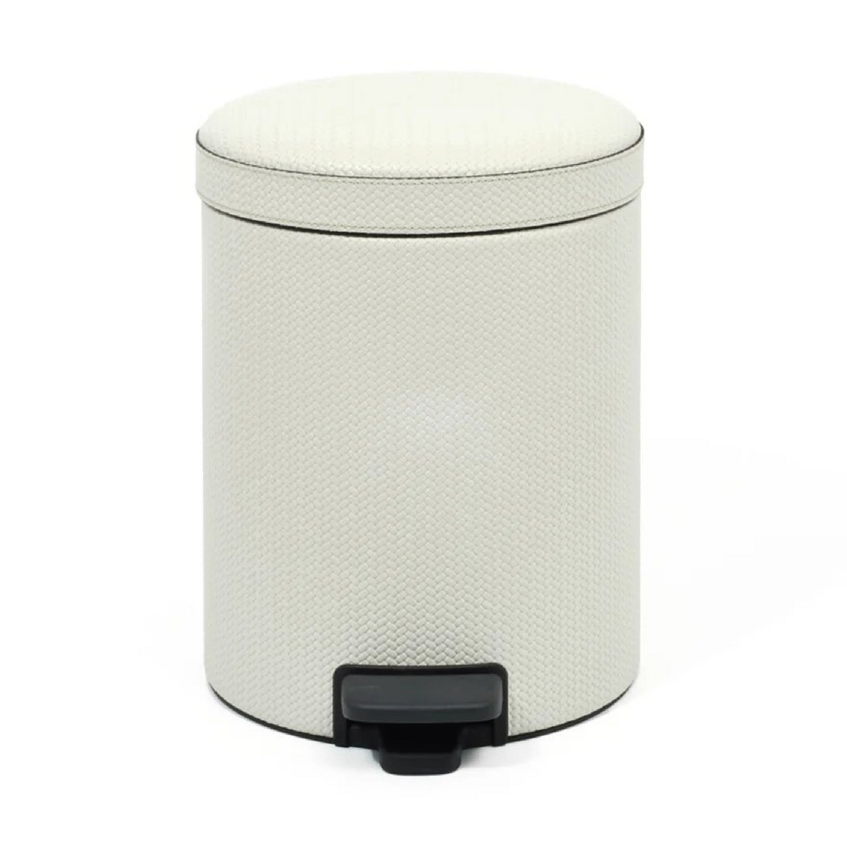 Leather Round Pedal Bin | Pinetti | OROA.com