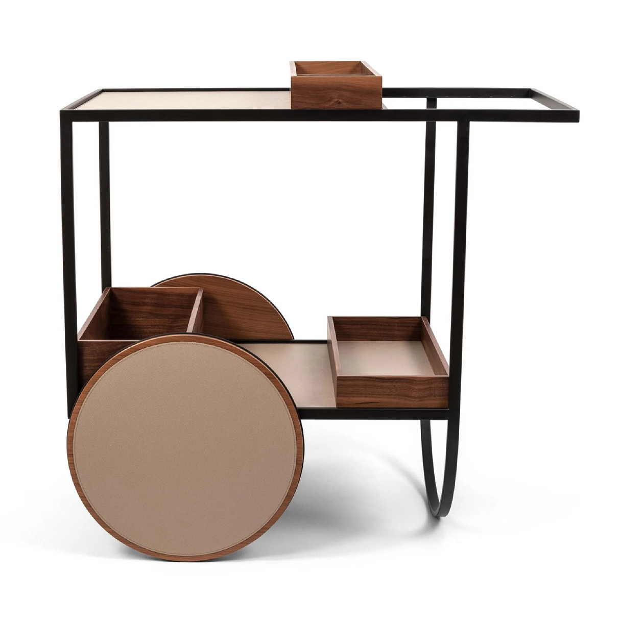 Wooden Serving Trolley | Pinetti Magenta | OROA.com